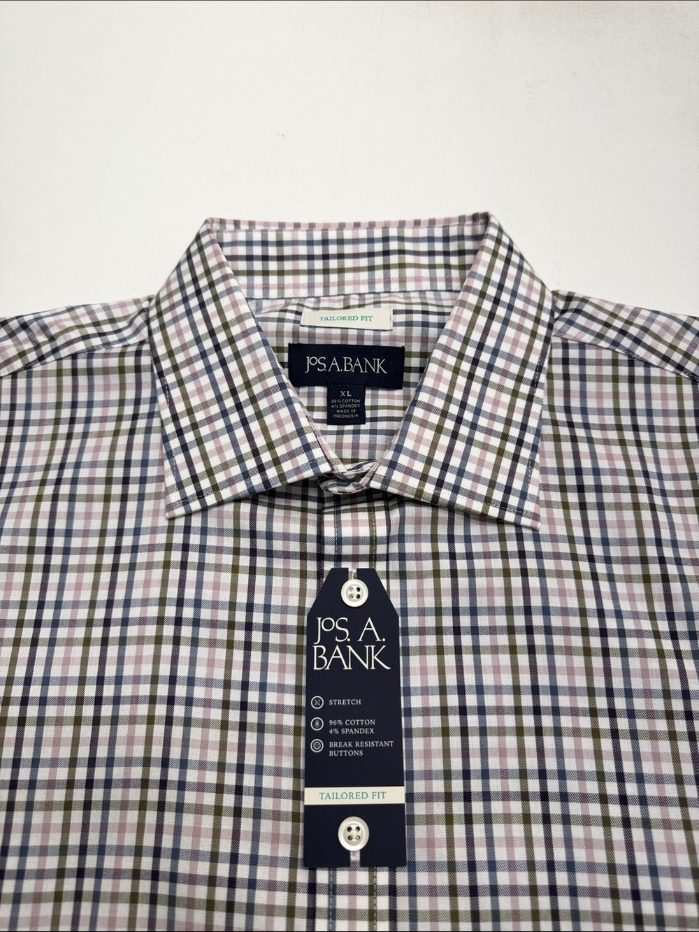 JOS. A. BANK Men’s XL Pink Blue Dress Shirt